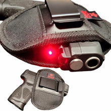 Load image into Gallery viewer, UNIVERSAL LASER IWB MEDIUM GUN HOLSTER VIRIDIAN HOLOSUN LASERMAX LASERTAC