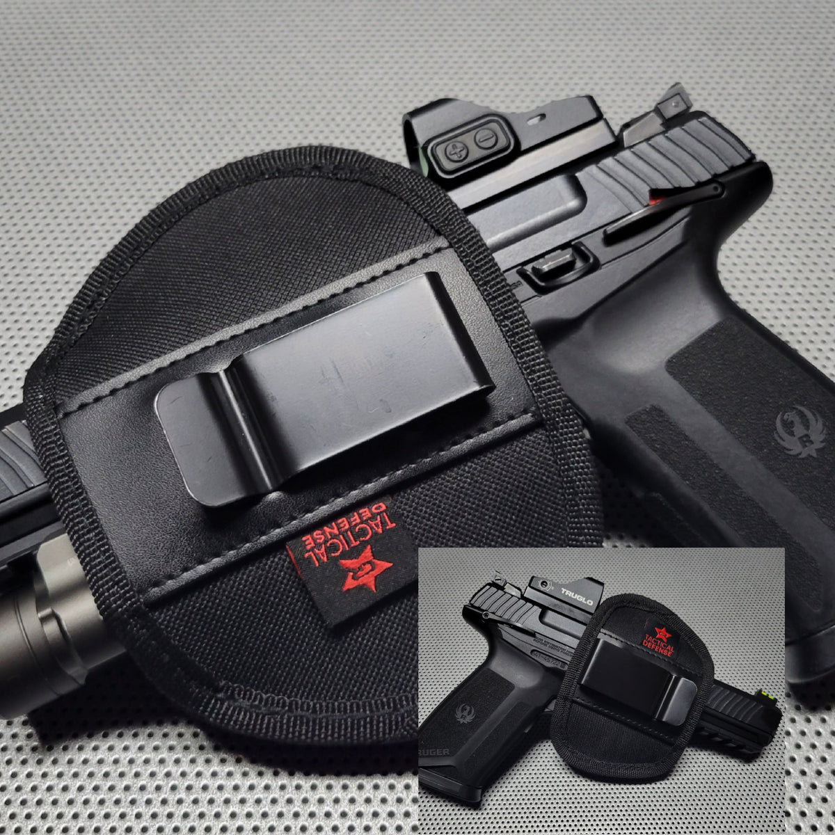 1 LARGE + 1 SMALL IWB OPTIC AMBI UNIVERSAL GUN HOLSTER BUNDLE DEAL CR