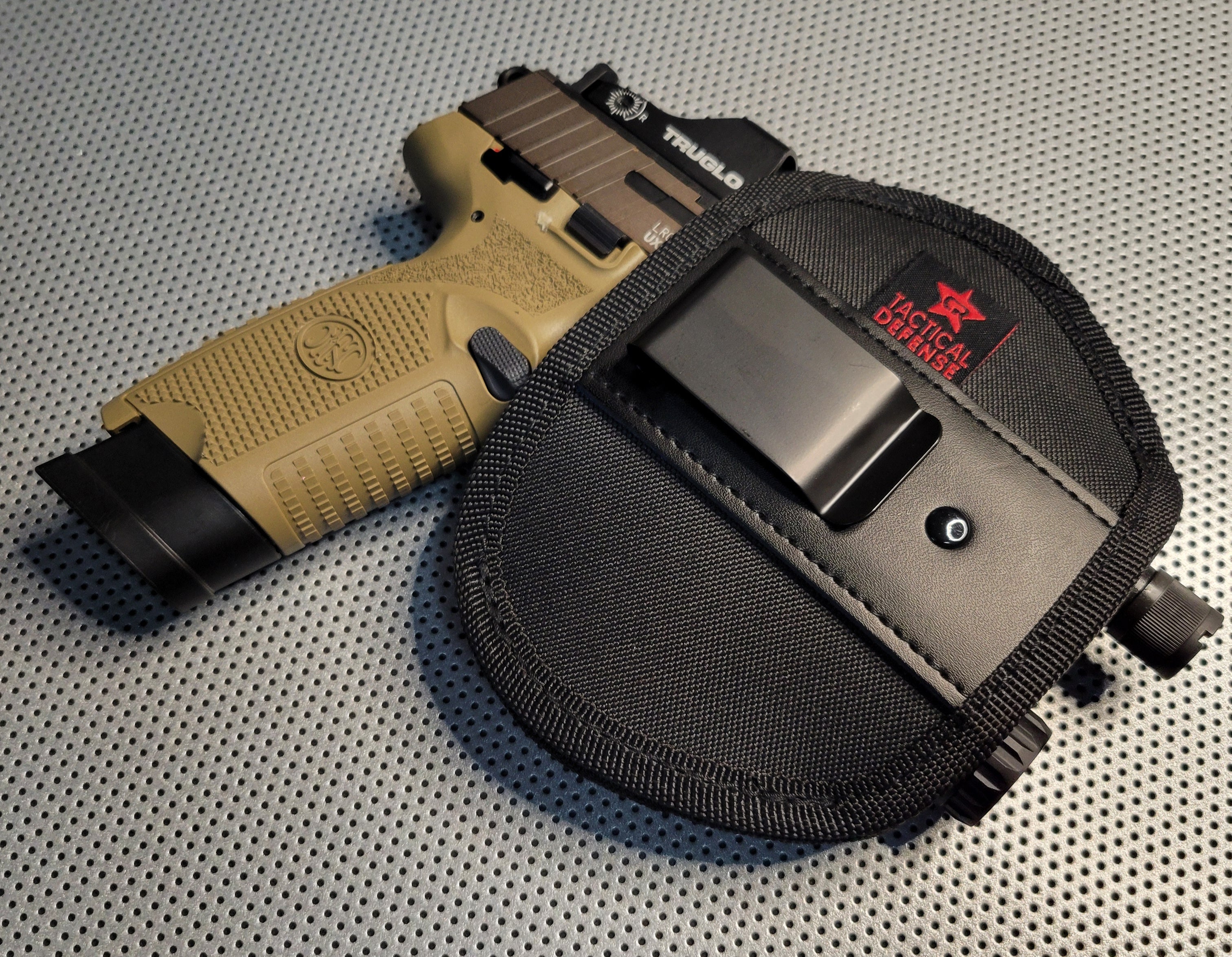 GEN 2 UNIVERSAL IWB AMBIDEXTROUS OPTIC FLASHLIGHT HOLSTER SIZE