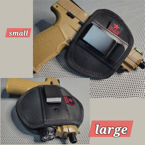 1 LARGE + 1 SMALL IWB OPTIC AMBI UNIVERSAL GUN HOLSTER BUNDLE DEAL
