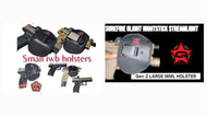 GEN 2 1 LARGE + 1 SMALL IWB OPTIC AMBI UNIVERSAL GUN HOLSTER BUNDLE DEAL