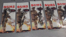 Load and play video in Gallery viewer, Die cast metal gun keychain 5 pack (Touching all corners)
