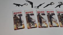 Load and play video in Gallery viewer, Die-cast metal gun keychain 5 pack (Back to the basics)
