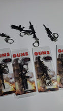 Load and play video in Gallery viewer, Die cast metal gun keychain 5 pack (Something major)

